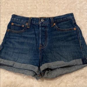 Levi’s 501 mid-rise denim shorts